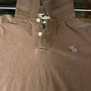 XL Abercrombie and Fitch muscle fit polo brown